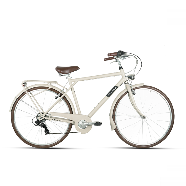 MYLAND, Bici City Uomo 28 7v, Alluminio, Grigio Caldo, Tg. 55-L, MY 2022