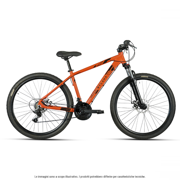 MYLAND, Bici Mtb 29 21v, Disco Meccanico, Alluminio, Arancio, Tg. 48-L, MY 2022