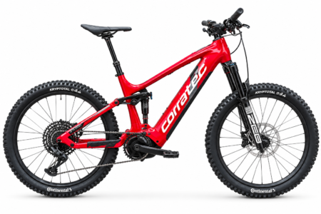 emtb corratec rs 160 rossa profilo